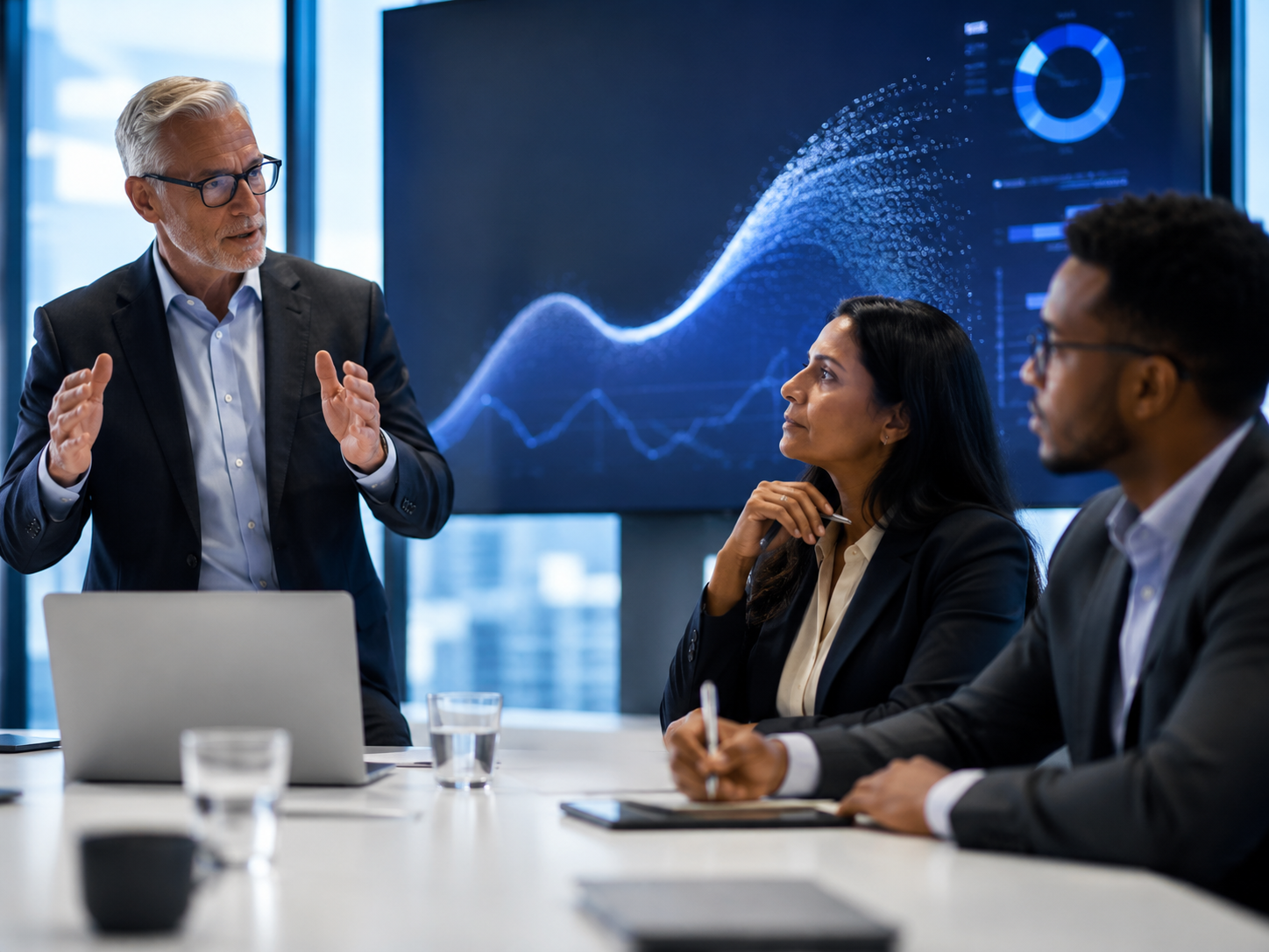 Compliance team reviewing regulatory reporting maturity